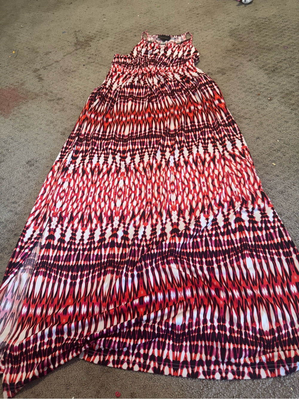 i jeans by Buffalo Red White and Black Patterned Maxi Dress